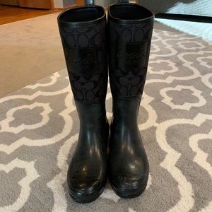 Coach rain boots 9